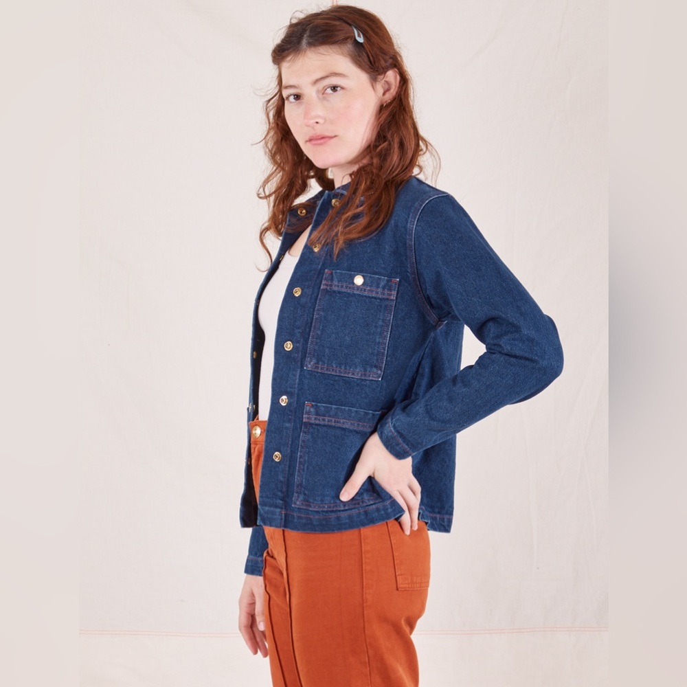 BIG BUD PRESS INDIGO DENIM WORK JACKET - DARK WASH